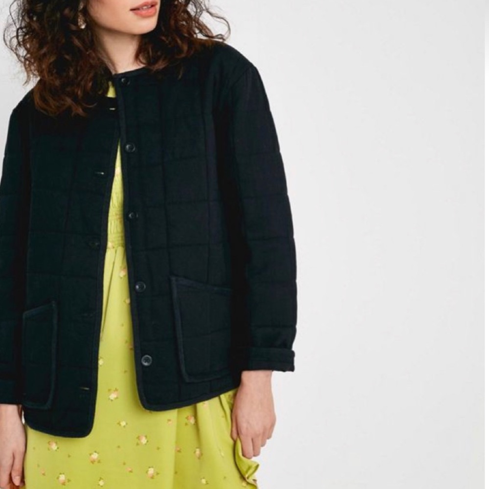 Urban Outfitters Black Quilted Liner Jacket